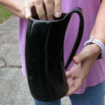 Polished Buffalo Horn Mug, Ox Horn Mug 7 inches tall. Available for purchase for $29