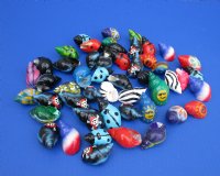 1-1/4 to 2-1/4 inches Painted Hermit Crab Babylonia Shells with Assorted Designs, Skulls, Beetles, Abstract Art - 50 pcs @ .45 each; 200 pcs @ .40 each