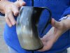 Polished buffalo horn mug measuring approximately 4-1/2 inches tall. You are buying the horn mug pictured for $19