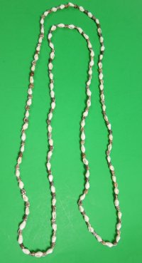72 inches wholesale sea shell leis, seashell necklaces made out of nassarius shells - $9.60 a dozen; 10 dozen @ $8.40 a dozen 