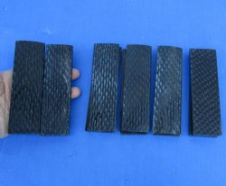 5 pairs of authentic pic-jigged Buffalo Horn Scales 5 x 1-1/2 x 3/8 - <font color=red>Close-out $30/lot</font>