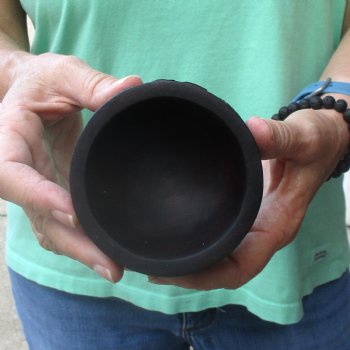 Carved wooden elephant ostrich egg stand 3 inch - $20