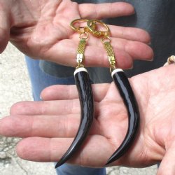 2pc lot of Polished Female Springbok horn key rings 3-1/2 inch for sale $25.00