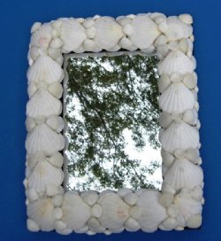 8 x 10 Small Rectangle White Seashell Mirrors wholesale - $8.15 each *SALE*