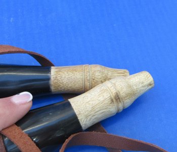 Wholesale Carved & Burnt Viking Blowing Horn (15"-19") - 2 pcs @ $19.00 each; 12 pcs @ $17.00 each