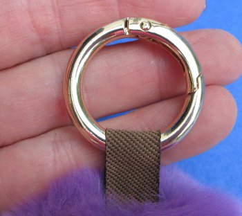 Dyed Rabbit Fur Bunny Keychain in assorted colors 5 inches long - 2 pcs @ $9.75 each; 10 pcs @ $8.75 each