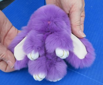 Dyed Rabbit Fur Bunny Keychain in assorted colors 5 inches long - 2 pcs @ $9.75 each; 10 pcs @ $8.75 each