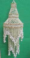 30 inches Wholesale large seashell chandelier, with 2 layers of numerous strands of bubble shells in a Drapery design - Case of 6 pcs @ $41.00 each