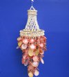 Wholesale 24 inch long colorful Pecten Noblis shell Chandelier - Case of 6 @ $18.00 each (You will receive one similar to the photo) (May be missing a few shells)