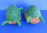 Wholesale Carved Coconut Turtles painted green 7" - 8" - Bag of 12 @ $4.00 each 