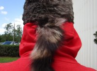 Wholesale Adult faux fur Davy Crockett hat with a real raccoon tail - 2 pcs @ $12.50 each; 8 pcs @ $10.75 each