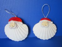 Santa Seashell Christmas Ornaments 4 inch - 10 pcs @ $1.90 each; 30 pcs @ $1.70 each