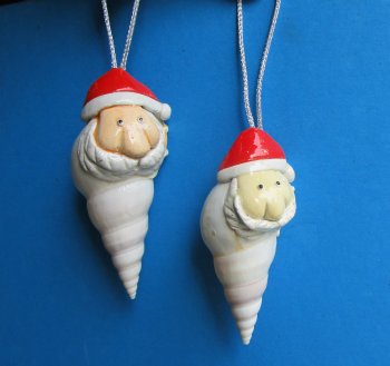 3-1/2"  to 4-1/2" Tibia Shell Santa ornament - 10 pcs @ $1.70; 30 pcs @ $1.50 each
