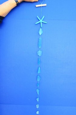 34 inch Blue Starfish and Sea Glass hanger (12 pcs, 48 pcs)