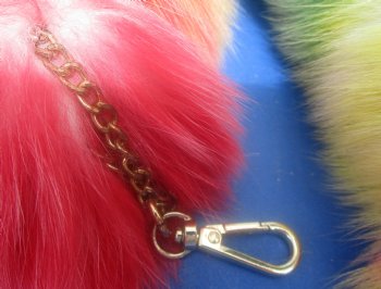 Large Rainbow Dyed Fox tails 15 to 18 inch (2 pc, 8 pc)