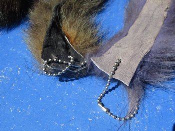Dyed Raccoon tails 5 to 9 inch (5 pc, 20 pc)