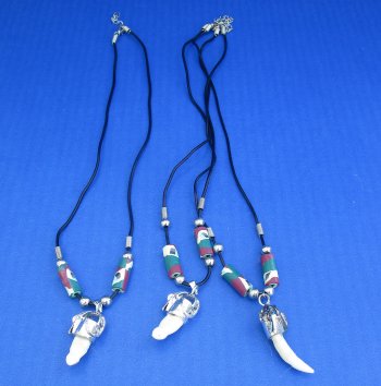 1/2 to 1-1/2 inch Alligator Tooth Necklace (3 pc, 12 pc)