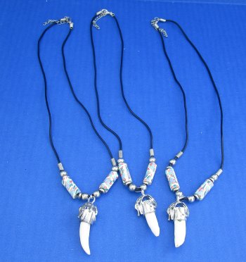 1/2 to 1-1/2 inch Alligator Tooth Necklaces (3 pc, 12 pc) 