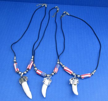 1/2 to 1-1/2 inch Alligator Tooth Necklaces (3 pc, 12 pc)