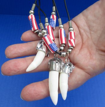 1/2 to 1-1/2 inch Alligator Tooth Necklaces (3 pc, 12 pc)