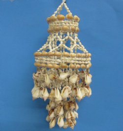 13 inches 2 layered Shell Wind Chimes Wholesale with chulla shells  - 2 pcs @ $6.75 each; 12 pcs @ $5.40 each