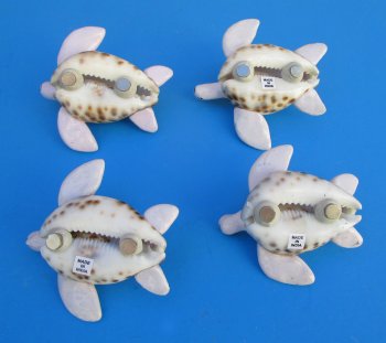 Painted Purple, Pink and Blue Tiger Cowrie Turtle Magnets - 10 pcs @ $2.60 each; 30 pcs @ $2.35 each