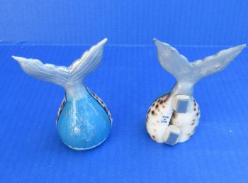 Hand-Painted Tiger Cowrie Shell Whale Tail Magnets - 10 pcs @ $1.60 each; 50 pcs @ $1.44 each