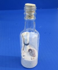 Wholesale Message in a Bottle with Assorted Natural shells and sand novelty - 6 pcs @ $1.60 each; 54 pcs @ $1.40 each