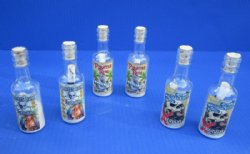 Wholesale Message in a Bottle with Assorted Natural shells and sand novelty - 6 pcs @ $1.60 each; 54 pcs @ $1.40 each