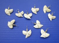 Wholesale Tiger Shark Tooth wrapped for pendant/necklace 1" to 1-1/8" - 5 pcs @ $5.75 each; 50 pcs @ $5.00 each