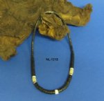 18 inches Wholesale Coconut Necklaces with Black Coconut Beads and Cream Tubes - 18" $10.80 dozen; 5 dozen @ $9.60/dz