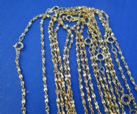 Wholesale Rope style Electroplated gold chains 18 inches - Packed: 10 pcs @ $2.75 each; Packed: 50 pcs @ $2.45 each