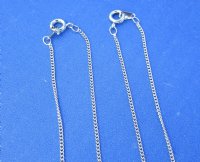 Wholesale thin Electroplated Silver Chains 18 inches - Packed: 10 pcs @ $2.50 each; Packed: 50 pcs @ $2.25 each
