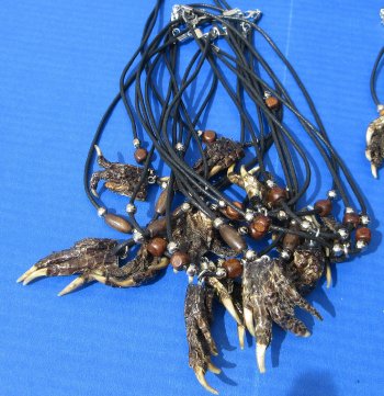 Wholesale 17" Assorted Style Alligator Foot Necklaces - 12 pcs @ $3.75 each; 48 pcs @ $3.35 each