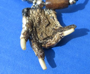 Wholesale 17" Assorted Style Alligator Foot Necklaces - 12 pcs @ $3.75 each; 48 pcs @ $3.35 each