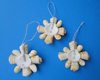 4 inch Peach Shell Flower Ornaments - 6 pcs @ $1.40 each; 30 pcs @ $1.25 each