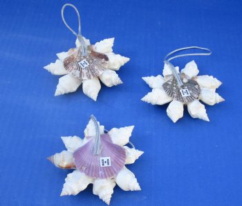 Wholesale White Chula Star ornaments - 12 pcs @ $1.20 each. 60 pcs @ $1.05 each