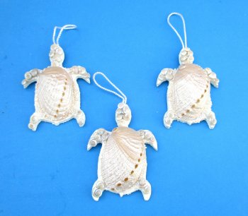 4 inch Pearl Abalone Shell Turtle Ornament - 10 pcs @ $1.60 each; 30 pcs @ $1.40 each