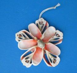 4 inch Strombus Shell Flower Ornaments - 10 pcs @ $1.70 each; 30 pcs @ $1.50 each