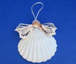 3-3/4" Irish Deep Scallop Shell Angel Ornament - 6 pcs @ $1.00 each; 60 pcs @ $.90 each