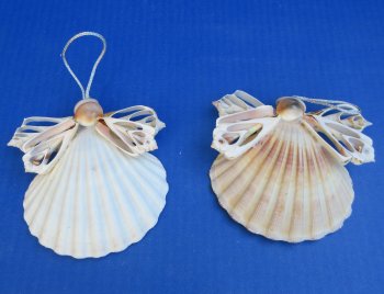 3-3/4" Irish Deep Scallop Shell Angel Ornament - 6 pcs @ $1.00 each; 60 pcs @ $.90 each
