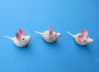 Shell Mice Novelty 2 inches - 10 pcs @ $.75 each; 50 pcs @ $.65 each