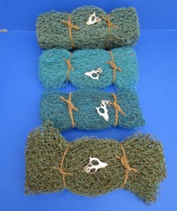 Wholesale 5X10 Blue Decorative Fish Net with Murex shells - 3 pcs @ $6.00 each 