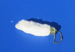 Wholesale Rabbit's Foot with gold colored cap and ball chain for sale - 10 pcs @ $1.60 each; 50 pcs @ $1.40 each