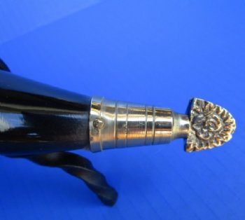 Wholesale Decorative Polished Cattle Horn with Twisted Iron Stand - 2 pcs @ $11.00 each; 8 pcs @ $9.90 each