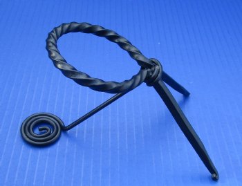 Wholesale Polished Cattle/Cow Drinking Horns with Rod Iron Stand 12 to 15 inches - 2 pcs @ $9.00; 8 pcs @ $8.00 each