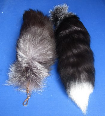 Silver Fox tails 15 to 18 inch (2 pc, 8 pcs)