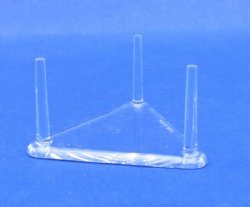Triangle plastic display stands wholesale, seashell stands, rock stands  2-1/2"x2-1/2"x1-3/8" 12 pcs @ $.90 each; 72 pcs @ $.80 each