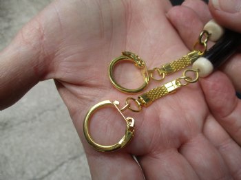 2pc lot of Polished Female Springbok horn key rings 3-1/2 inch for sale $25.00