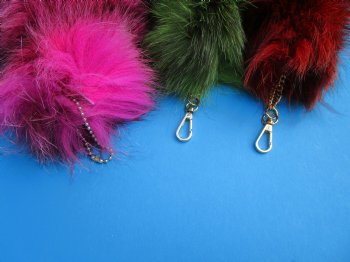 Extra Large Dyed Two-Tone Fox Tails 18 to 22 inch long - (2 pc, 8 pc)